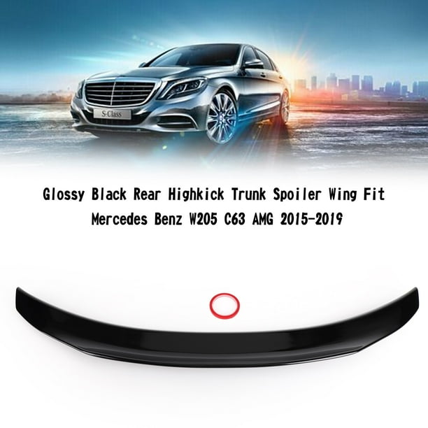 Glossy Black Rear Highkick Trunk Spoiler Wing For Benz Mercedes W205 C63 AMG 15+ Glossy Black Rear Highkick Trunk Spoiler Wing For Benz Mercedes W205 C63 AMG 15+